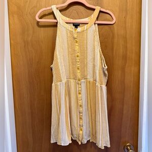 Torrid Mustard and Cream Striped Blouse